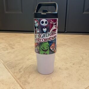 HOGG Nightmare Before Christmas 30oz Tumbler Jack Skellington Sally Straw Lid